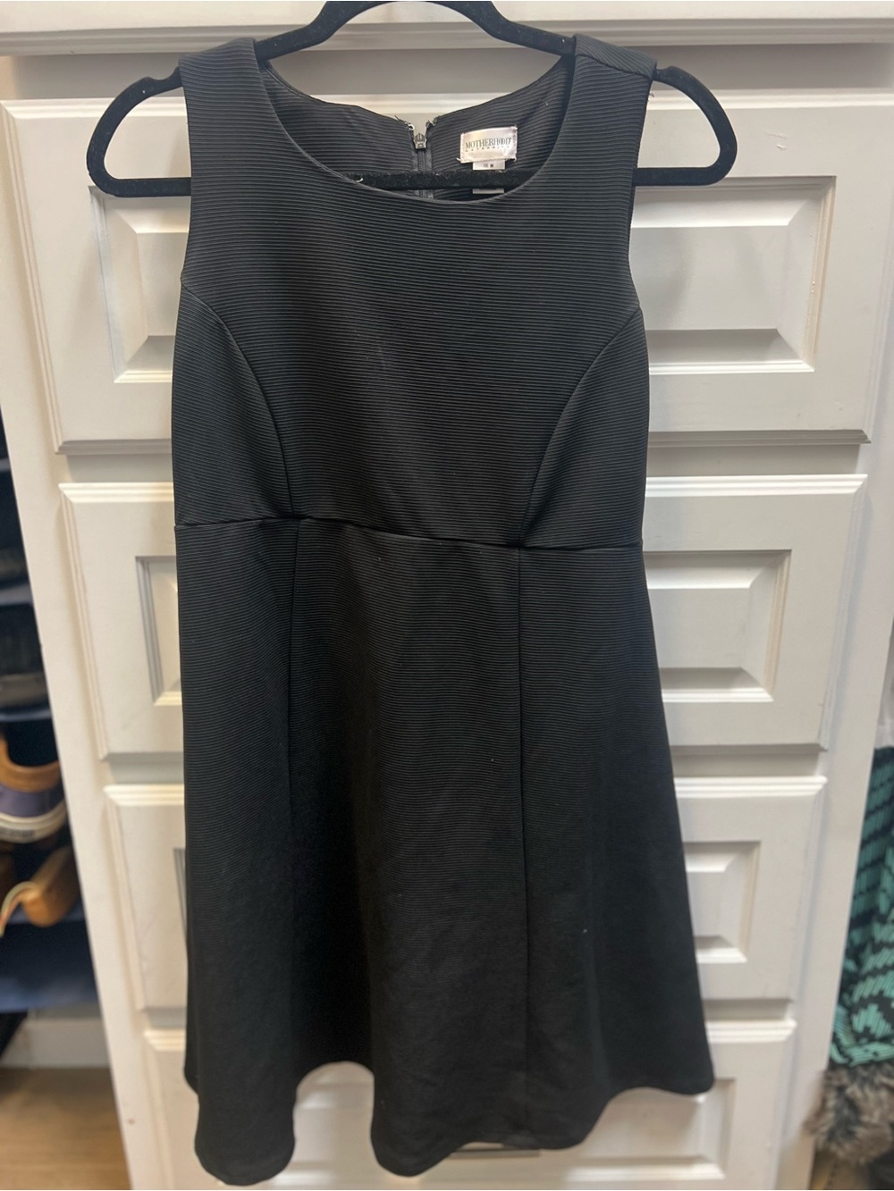 Motherhood Maternity Black Sleeveless Fit-and-Flare Dress